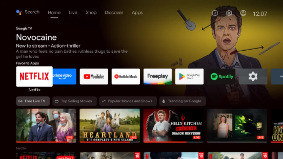 Android TV interface for IPTV